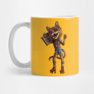 Roller Disco Kitty Mug